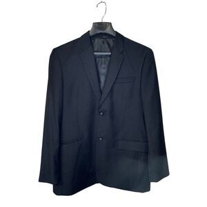Perry Ellis Men's Suit Jacket Wool Classic‎ Fit Blazer 2 Button Navy Size 44R